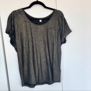 Gold striped Ella Moss t-shirt